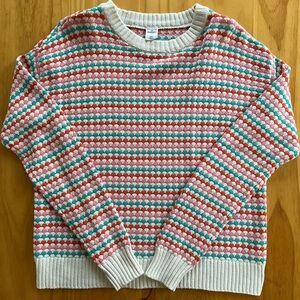 Melrose and Market Multicolor Striped Crew Neck Sweater (size S)